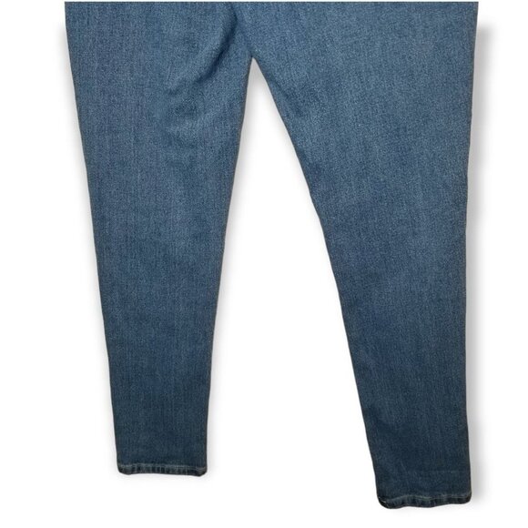 American Apparel High Waisted Tapered Jeans Medium Wash Pencil Pant 30" Inseam - Picture 6 of 9